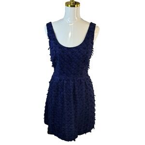Vineyard Vines Dress 100% Linen A-Line‎ Babydoll Blue Sz 4 Kentucky Derby Preppy
